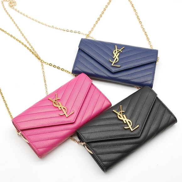 🍓YSL Monogram Flap Wallet in Grained Leather - Picture 4 of 16